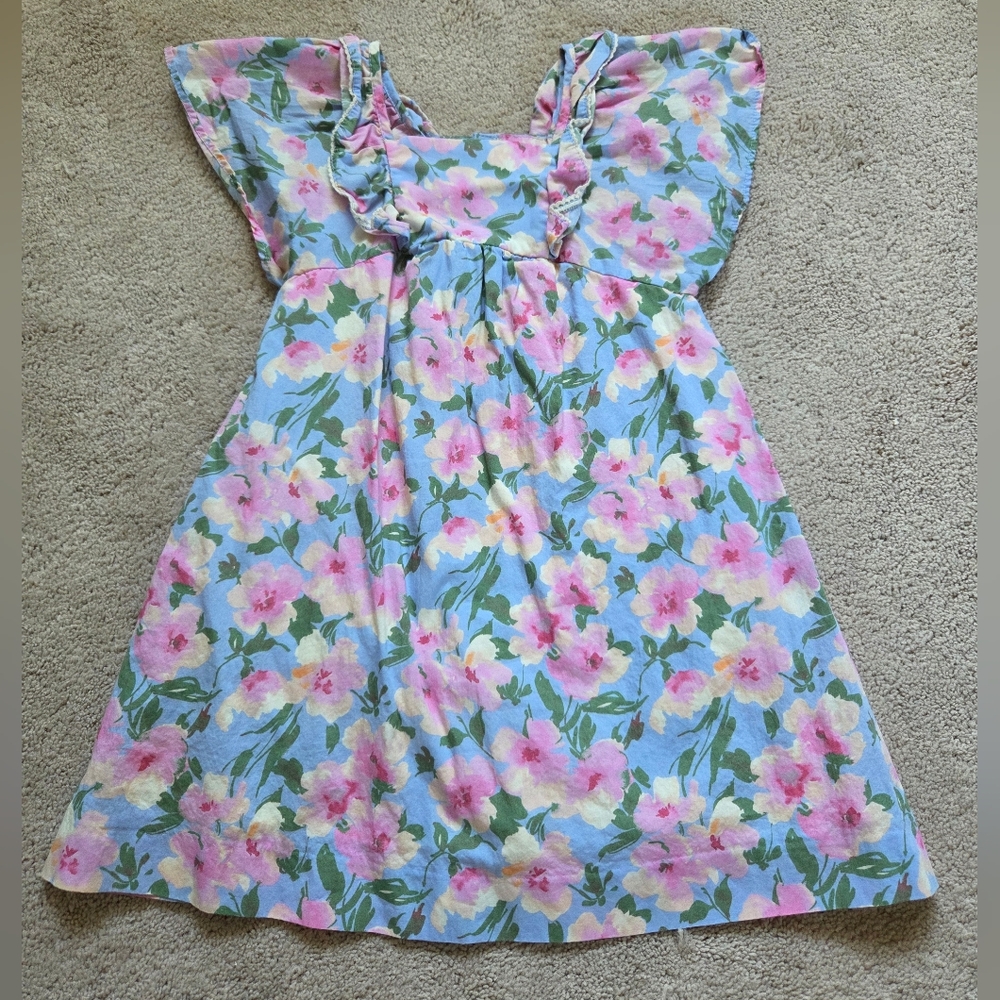 ZARA Floral Ruffle Sleeve Dress - 6 Years